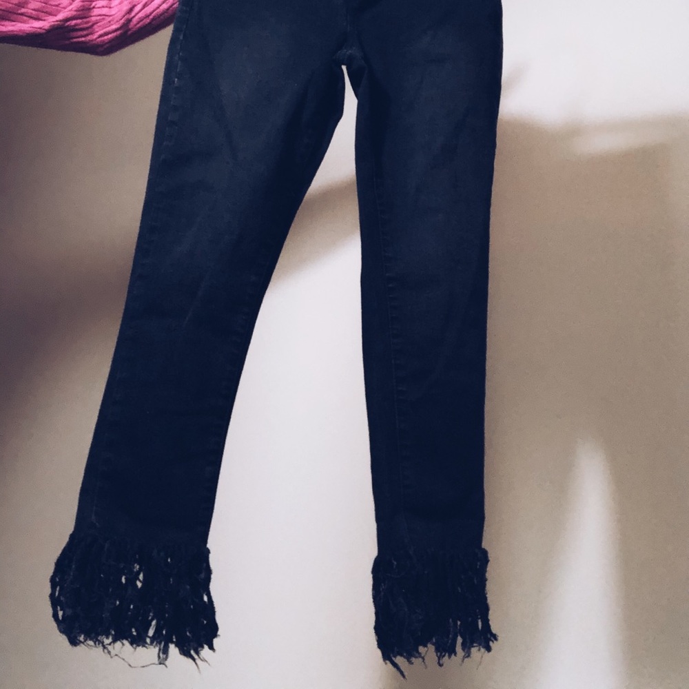 black tassel jeans